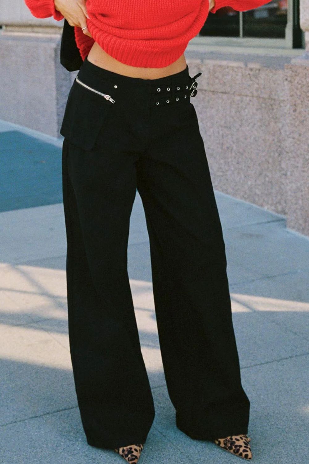 LIZAKOSHT  -  Wide Leg Jeans with Pockets