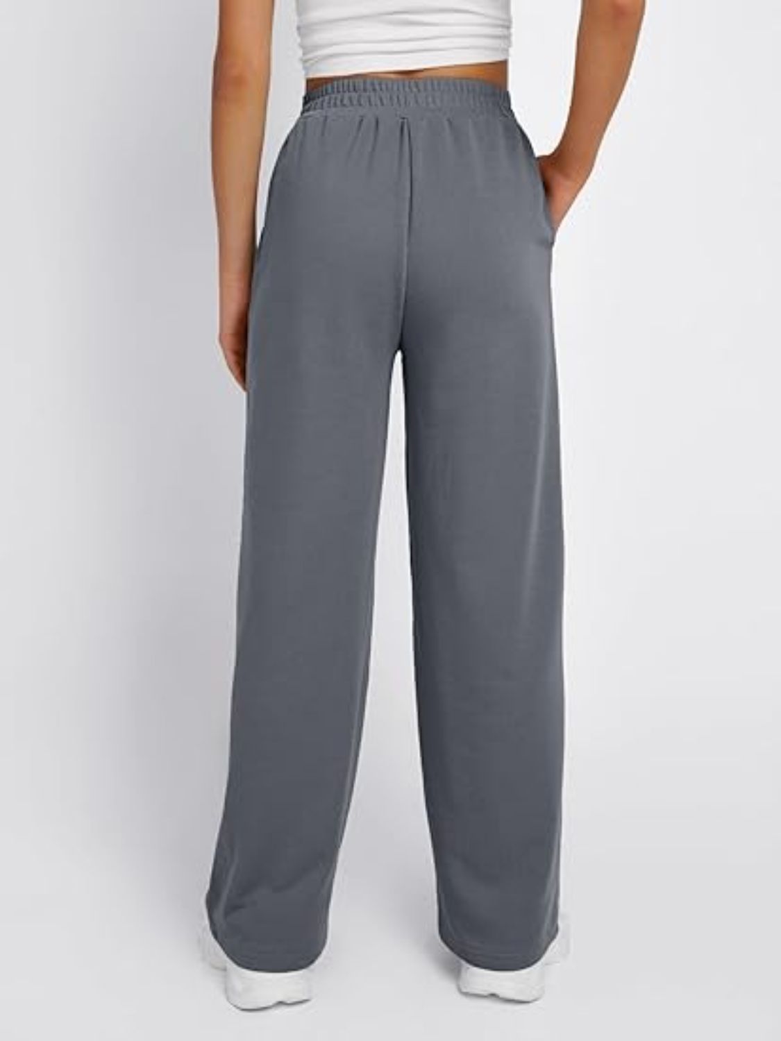 LIZAKOSHT  -  Elastic Waist Wide Leg Pants