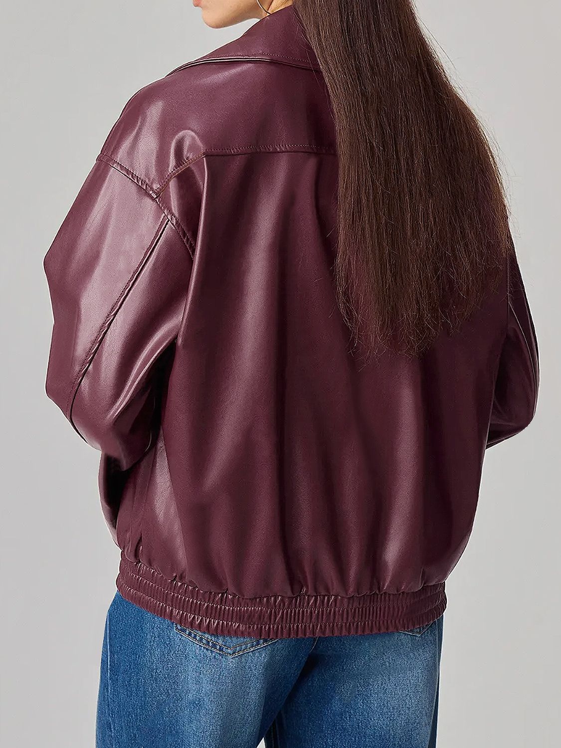 LIZAKOSHT  -  Zip Up Drop Shoulder Jacket