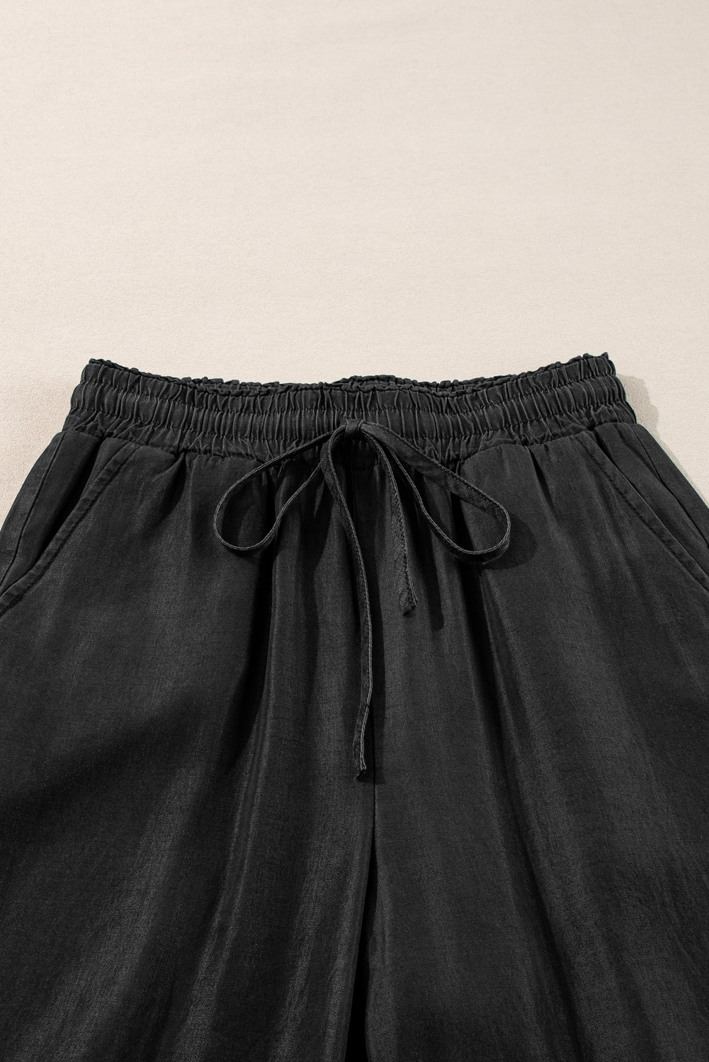 LIZAKOSHT  -  Drawstring Wide Leg Jeans