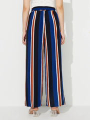 LIZAKOSHT  -  Side Slit Contrast Wide Leg Pants