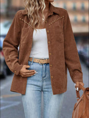 LIZAKOSHT  -  Button Down Long Sleeve Shacket