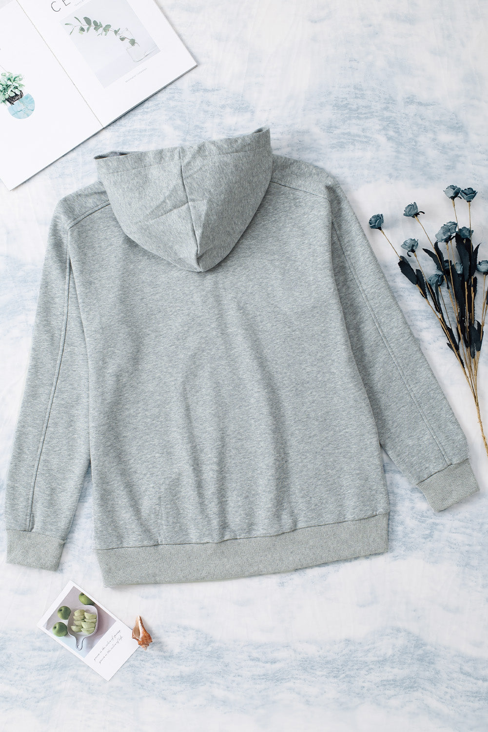 LIZAKOSHT  -  Lace Up Long Sleeve Hoodie
