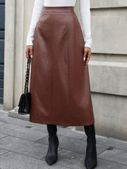 LIZAKOSHT  -  High Waist Midi Skirt