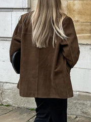 LIZAKOSHT  -  Lapel Collar Button Up Jacket