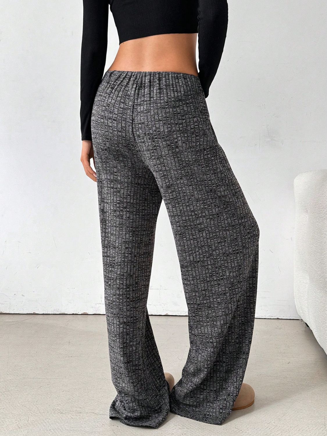 LIZAKOSHT  -  Tied Striped Wide Leg Pants