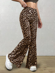 LIZAKOSHT  -  Leopard Flare Pants