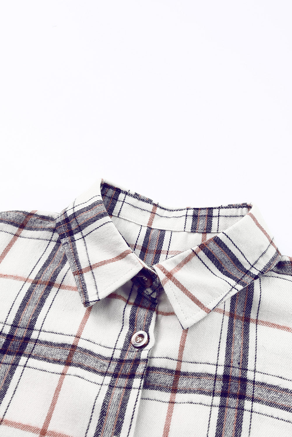 LIZAKOSHT  -  Plaid Button Up Long Sleeve Shacket