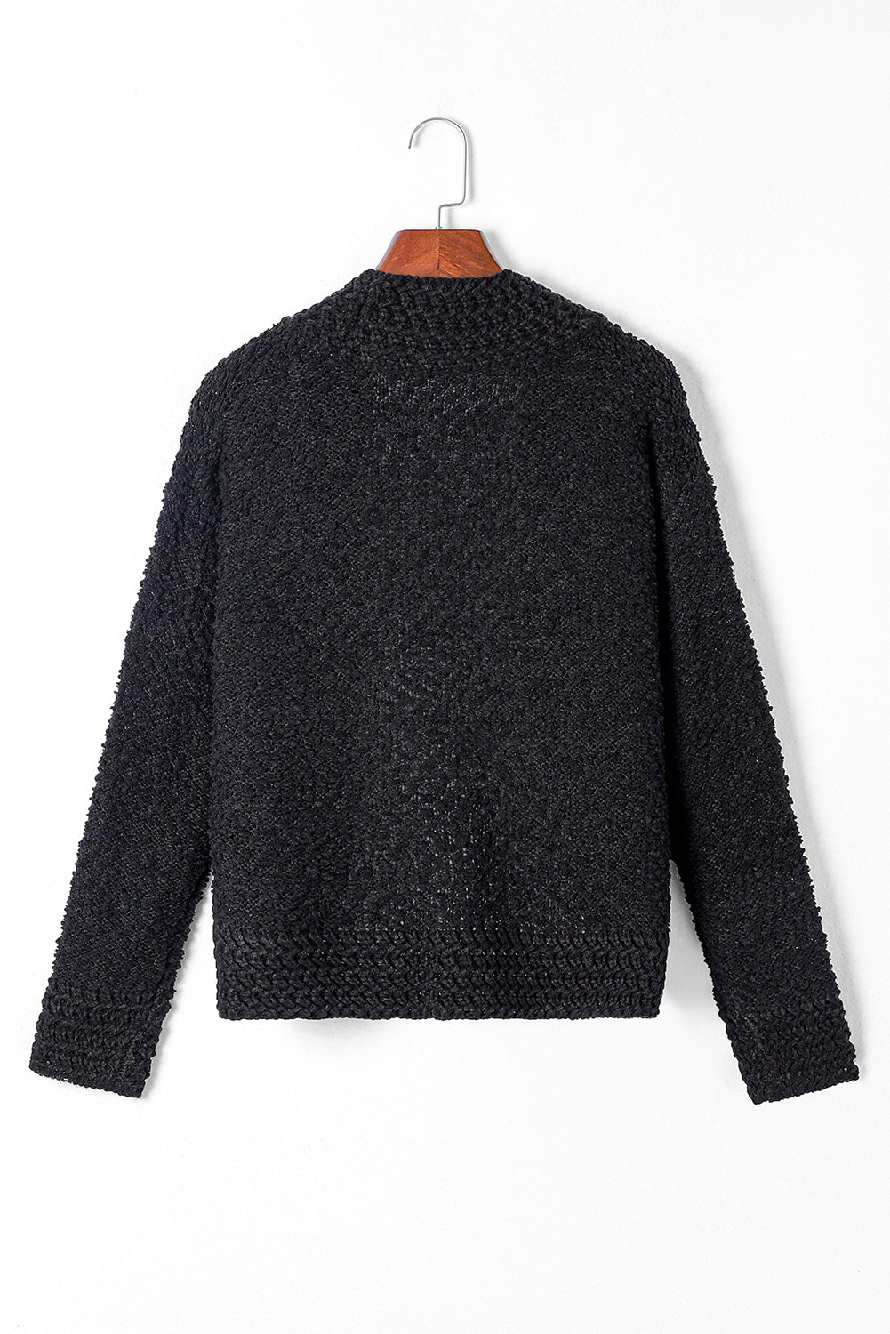 LIZAKOSHT  -  Solid Color Open Front Cardigan
