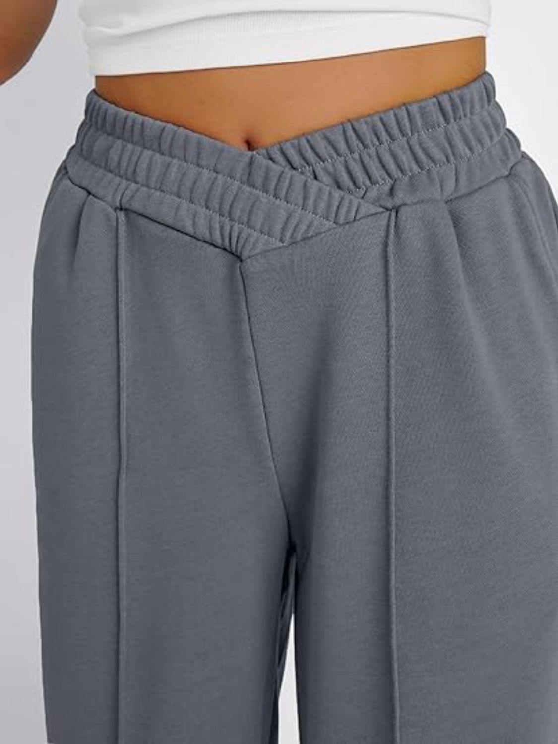 LIZAKOSHT  -  Elastic Waist Wide Leg Pants