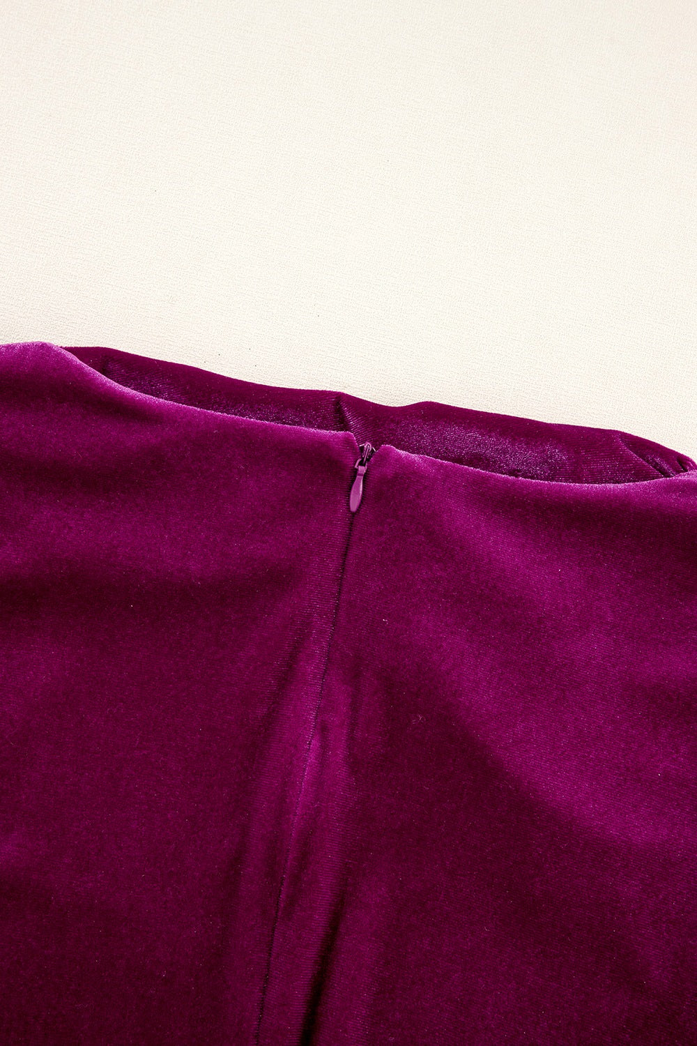 LIZAKOSHT  -  Ruched Mock Neck Long Sleeve Dress