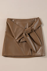 LIZAKOSHT  -  Bowknot Elastic Waist Mini Skirt