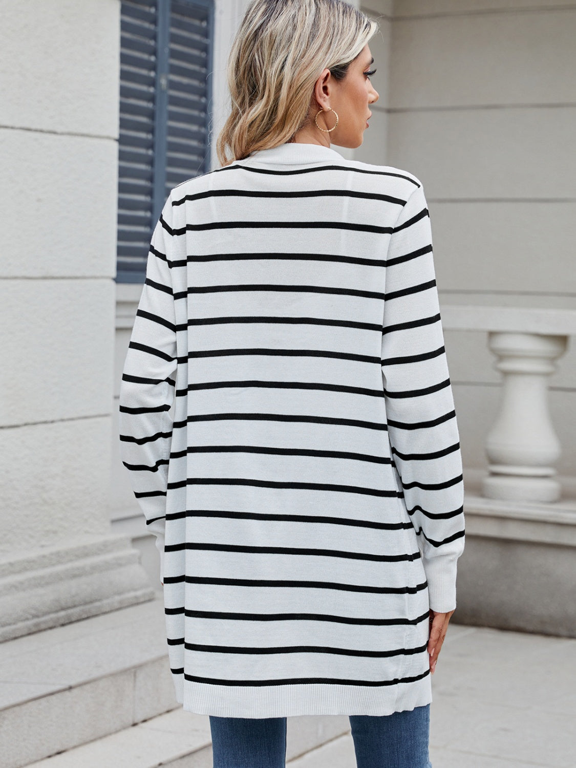 LIZAKOSHT  -  Open Front Long Sleeve Cardigan
