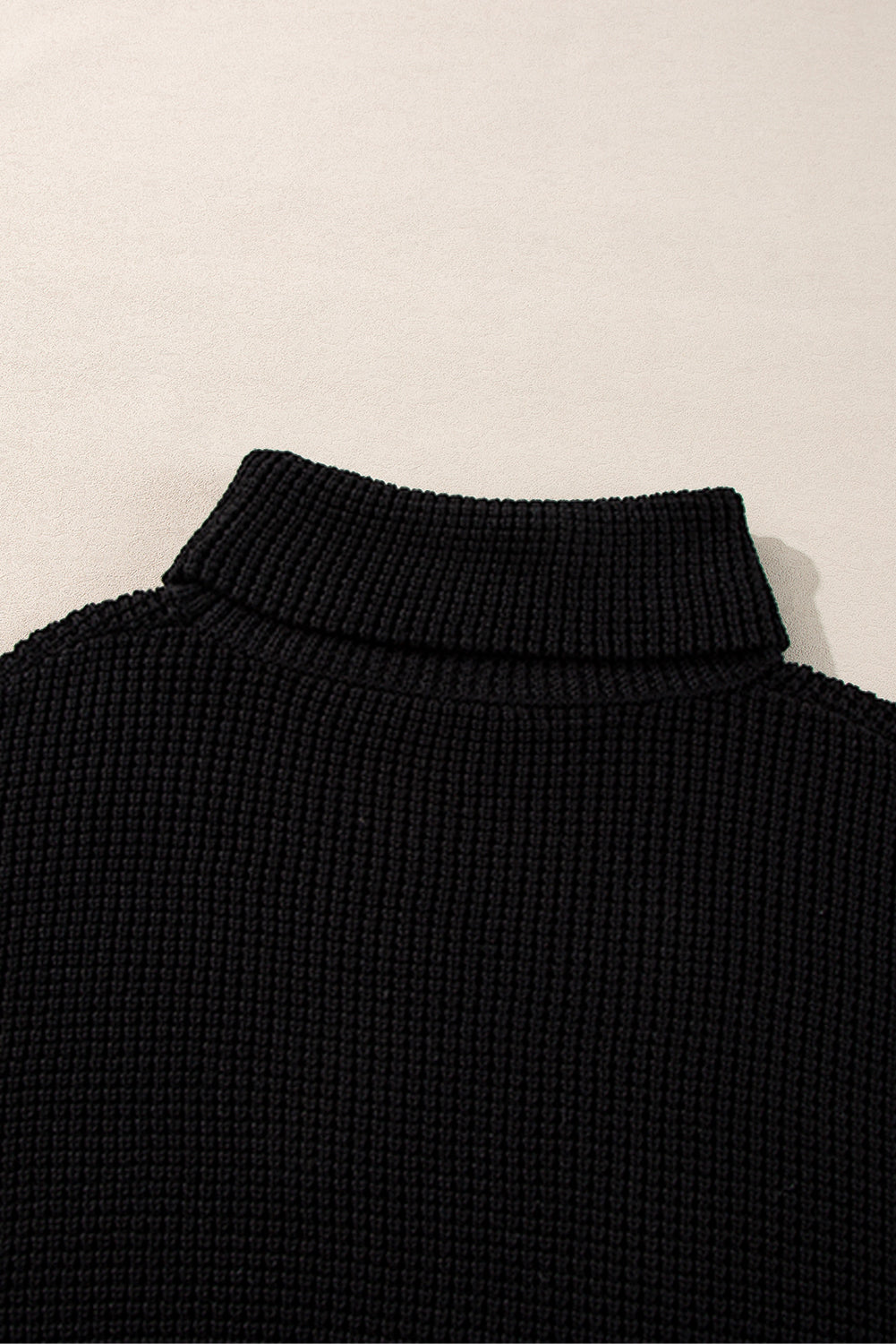 LIZAKOSHT  -  Striped & Checkered Turtleneck Dropped Shoulder Sweater
