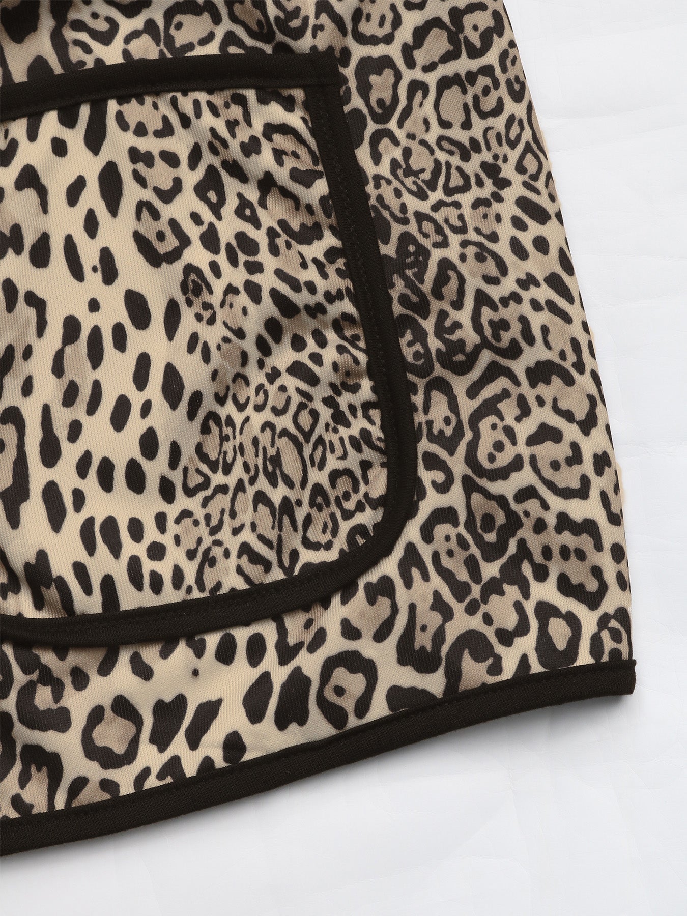 LIZAKOSHT  -  Perfee Leopard Open Front Long Sleeve Jacket