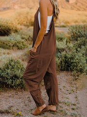 LIZAKOSHT  -  Double Take Full Size Sleeveless V-Neck Pocketed Jumpsuit