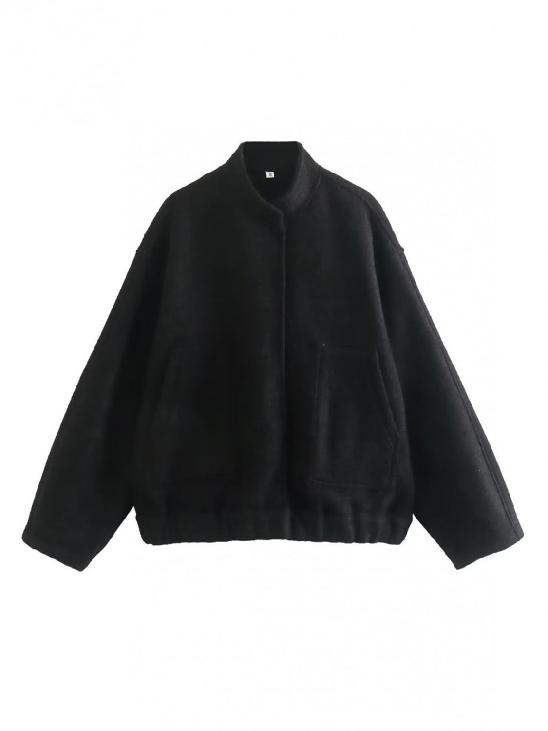 LIZAKOSHT  -  Full Size Snap Down Drop Shoulder Jacket