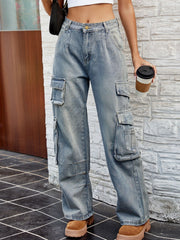 LIZAKOSHT  -  Washed Jeans with Pockets