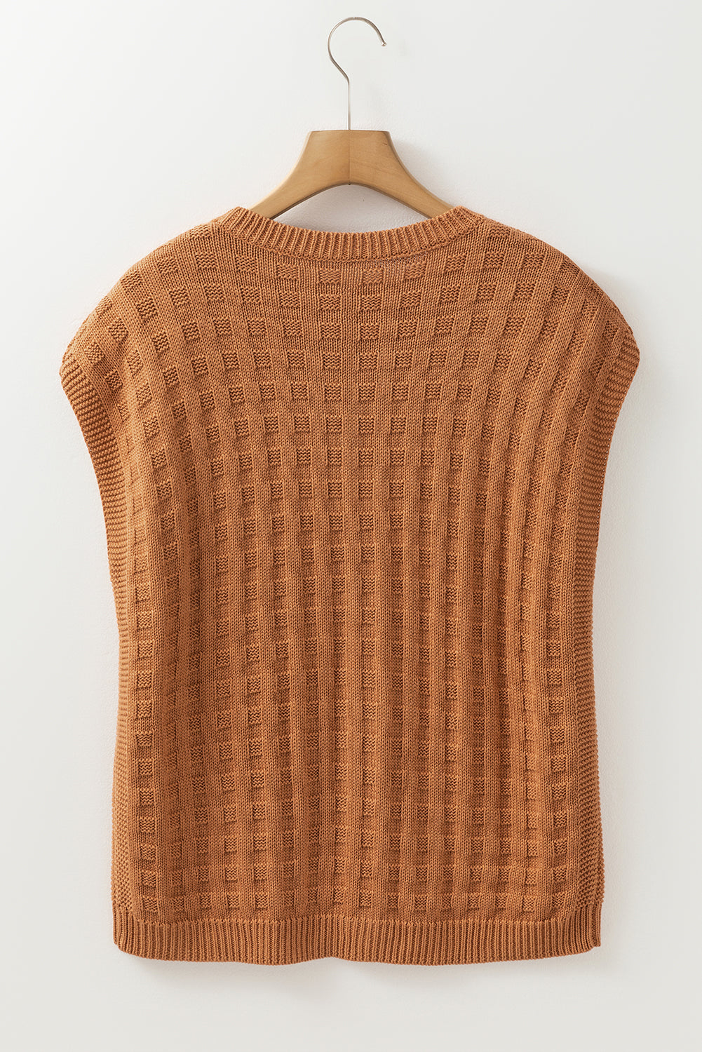 LIZAKOSHT  -  Round Neck Cap Sleeve Sweater Vest