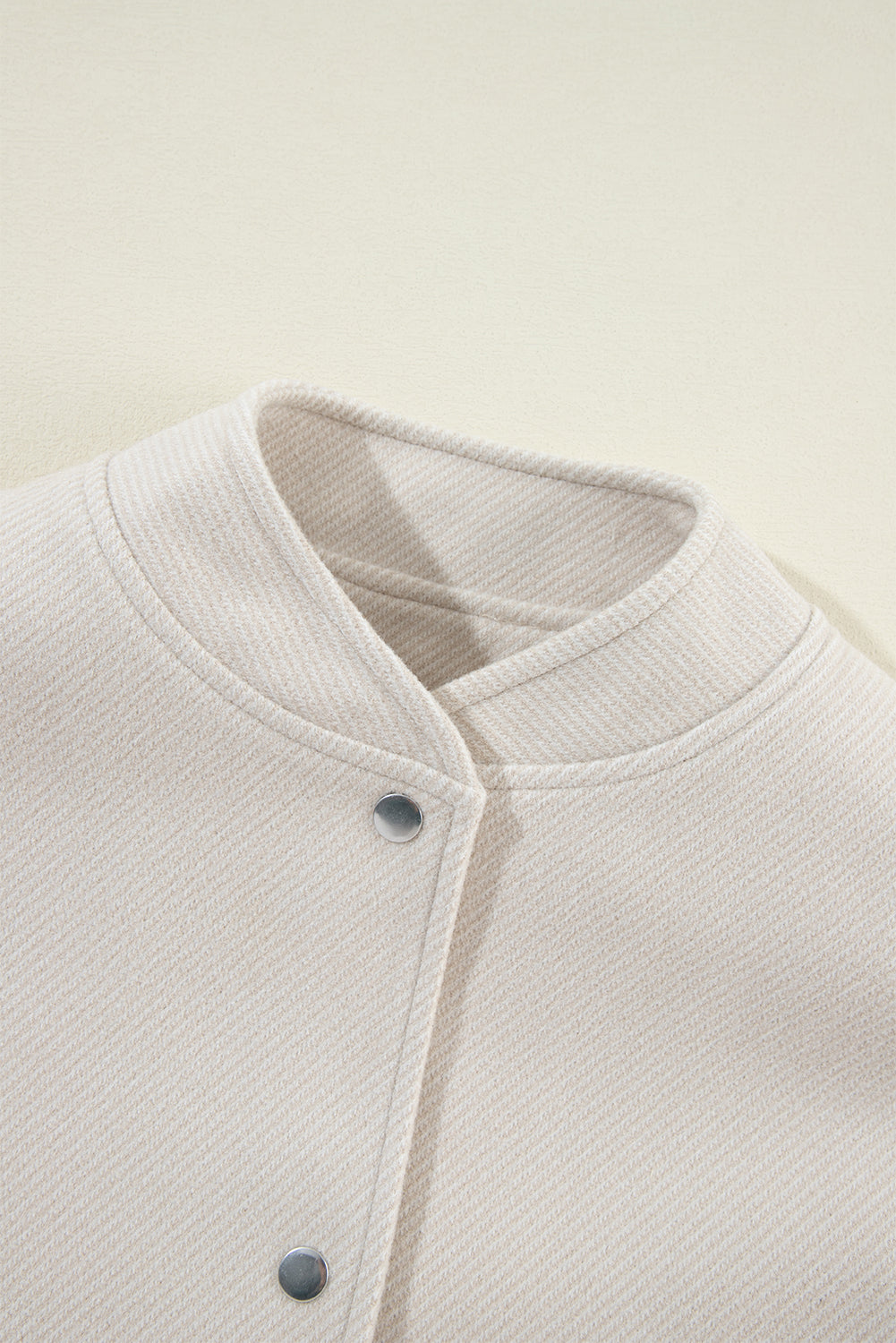 LIZAKOSHT  -  Baseball Collar Snap Down Jacket