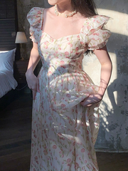 Elegant Lolita Ruffle Mesh Sleeve-less Dress SD00363