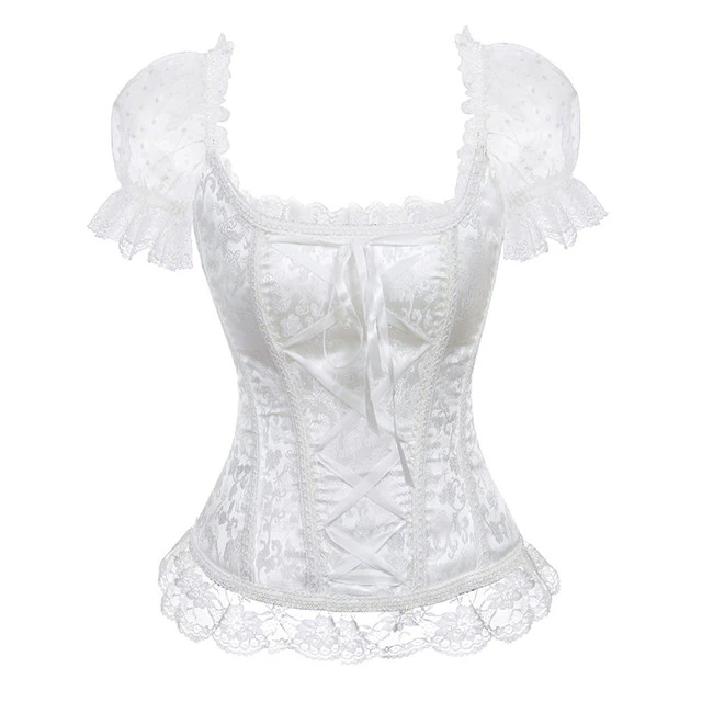 Lizakosht Summer Shirts Women Steampunk Lace Patchwork Tops Short Sleeves Stand Collar Tops Vintage Party Cocktail Gothic Retro Blouse New