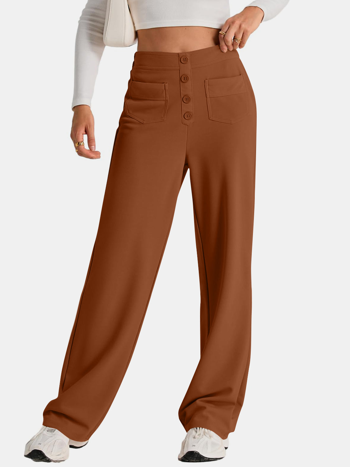 LIZAKOSHT  -  High Waist Wide Leg Pants