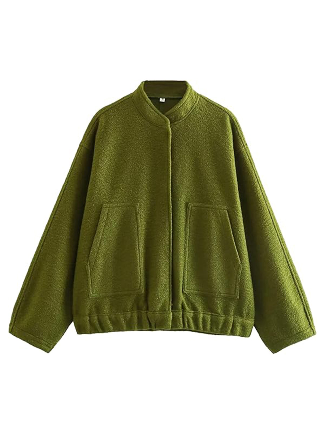 LIZAKOSHT  -  Full Size Snap Down Drop Shoulder Jacket