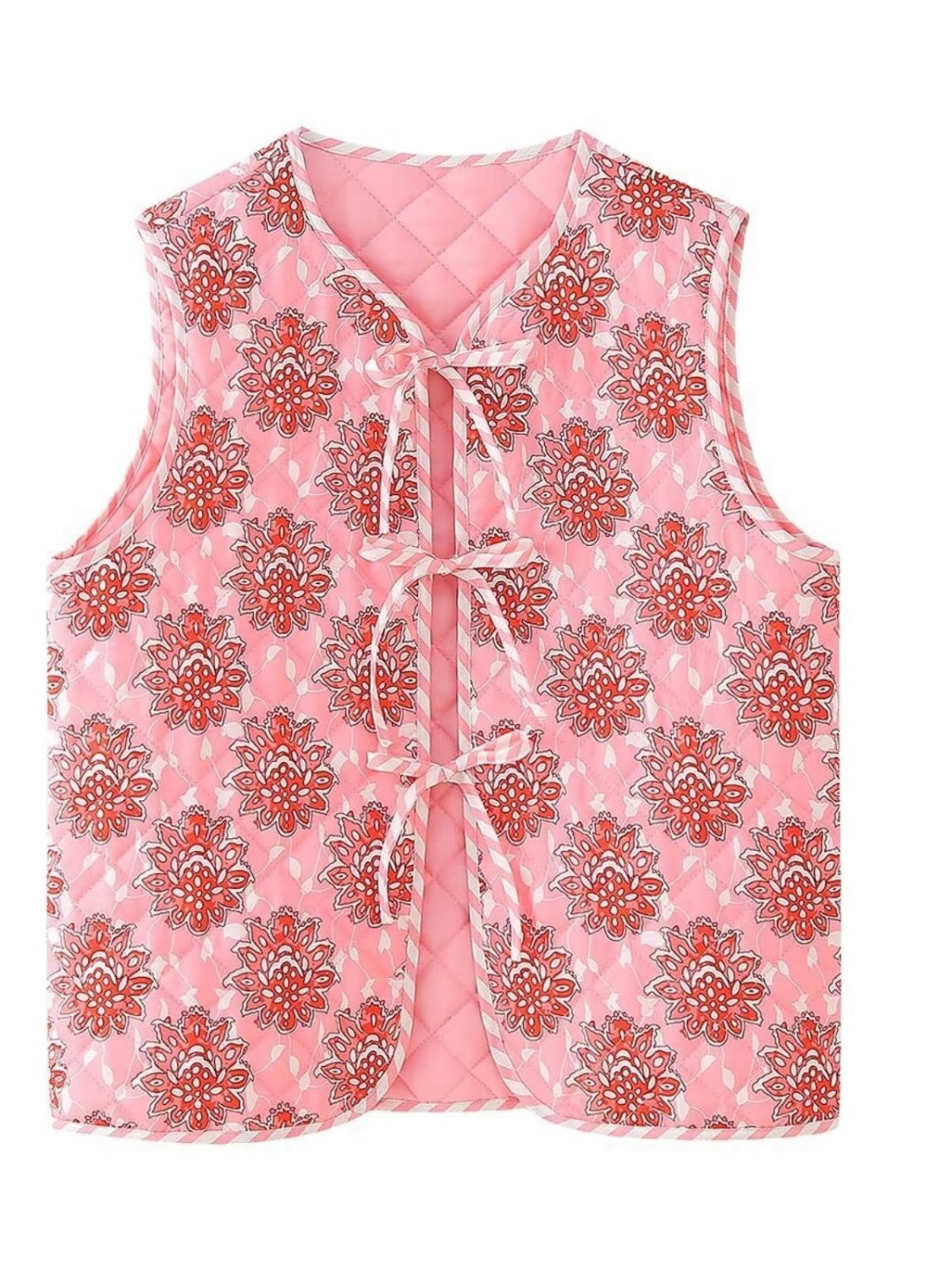 LIZAKOSHT  -  Tied Sleeveless Vest Coat