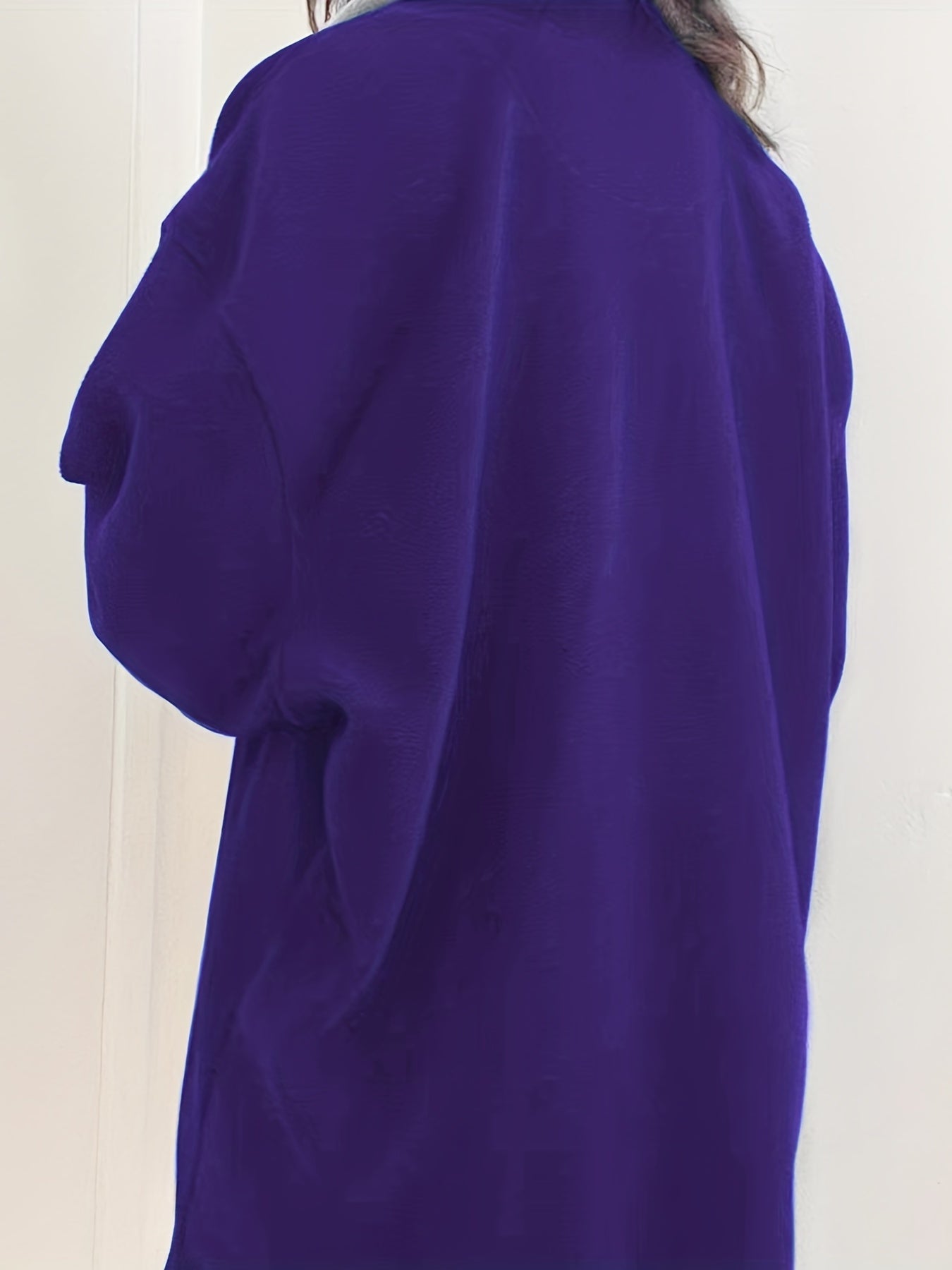 Lizakosht Retro Lapel Thermal Pullover, Casual Striped Colorblock Fashion Loose Long Sleeve Sweatshirt, Women's Clothing