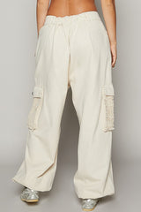 LIZAKOSHT  -  POL Crochet Patch Distressed Washed Jeans