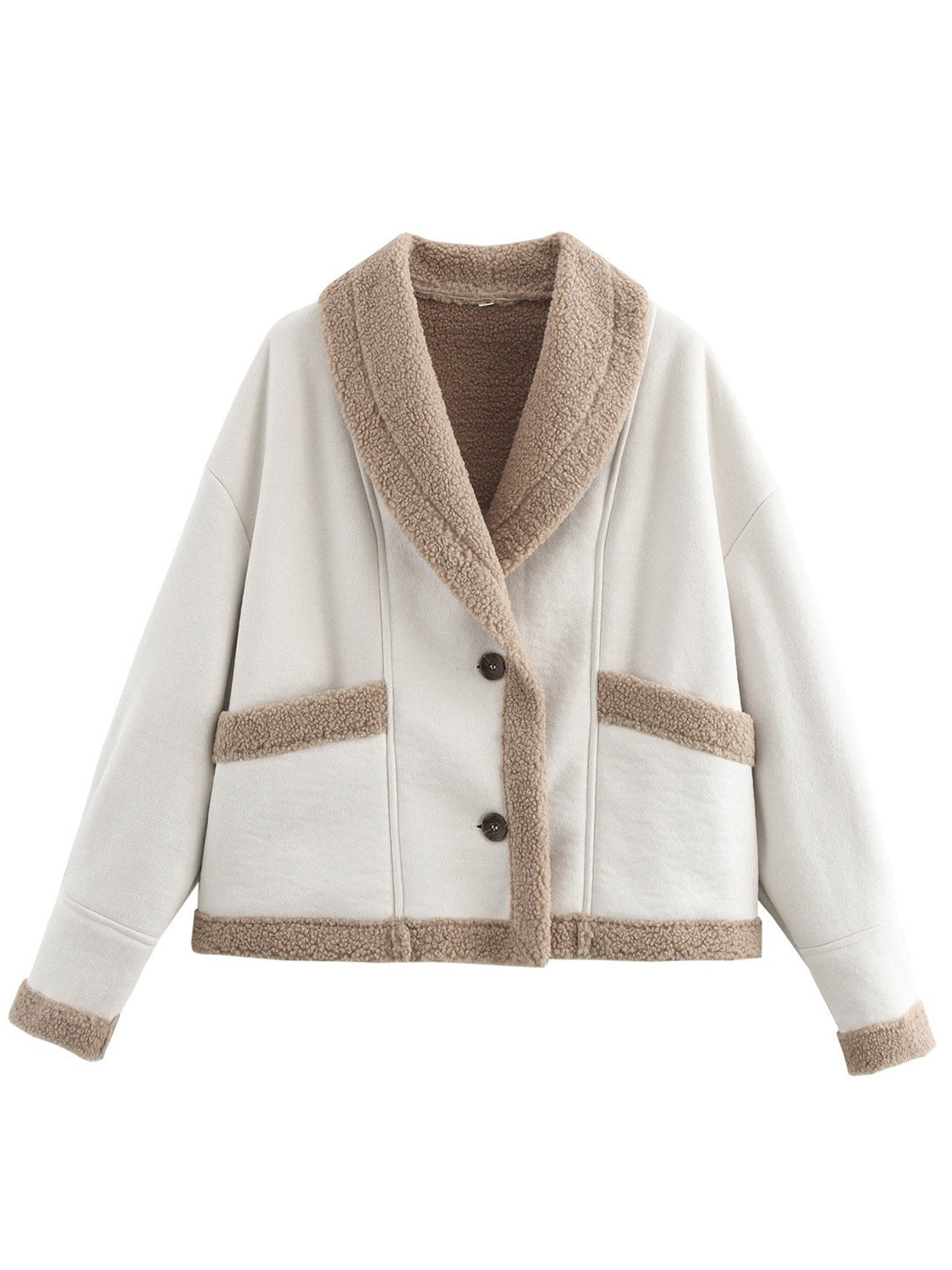 LIZAKOSHT  -  Collared Neck Long Sleeve Jacket