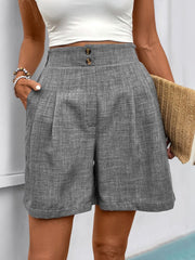 LIZAKOSHT  -  Perfee Frill Shorts with Pockets