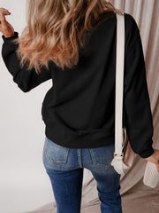 LIZAKOSHT  -  MERRY CHRISTMAS Dropped Shoulder Long Sleeve Sweatshirt