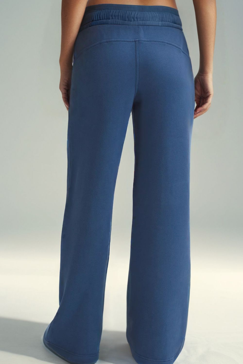 LIZAKOSHT  -  Drawstring Elastic Waist Straight Leg Pants
