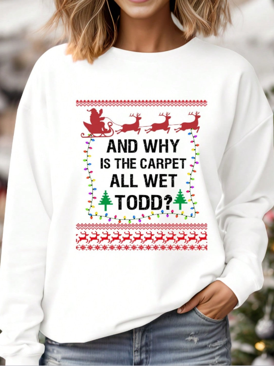 LIZAKOSHT  -  Graphic Round Neck Long Sleeve Sweatshirt