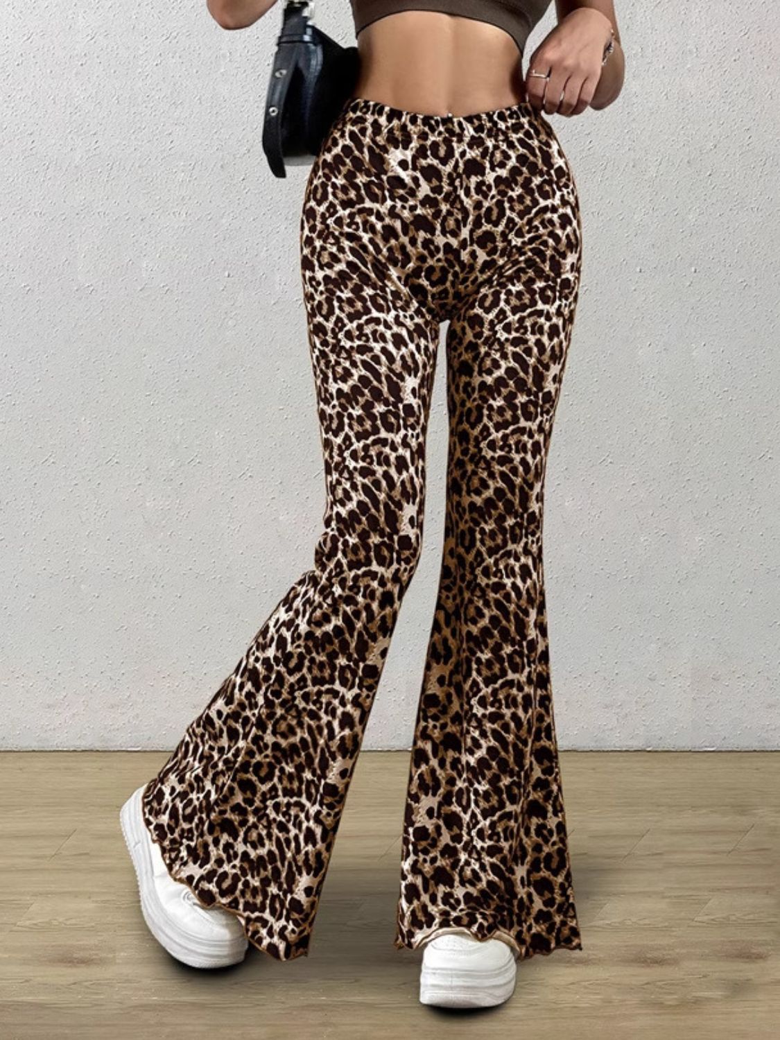 LIZAKOSHT  -  Leopard Flare Pants