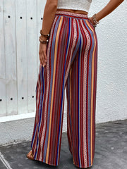 LIZAKOSHT  -  Perfee Tied Geometric Wide Leg Pants
