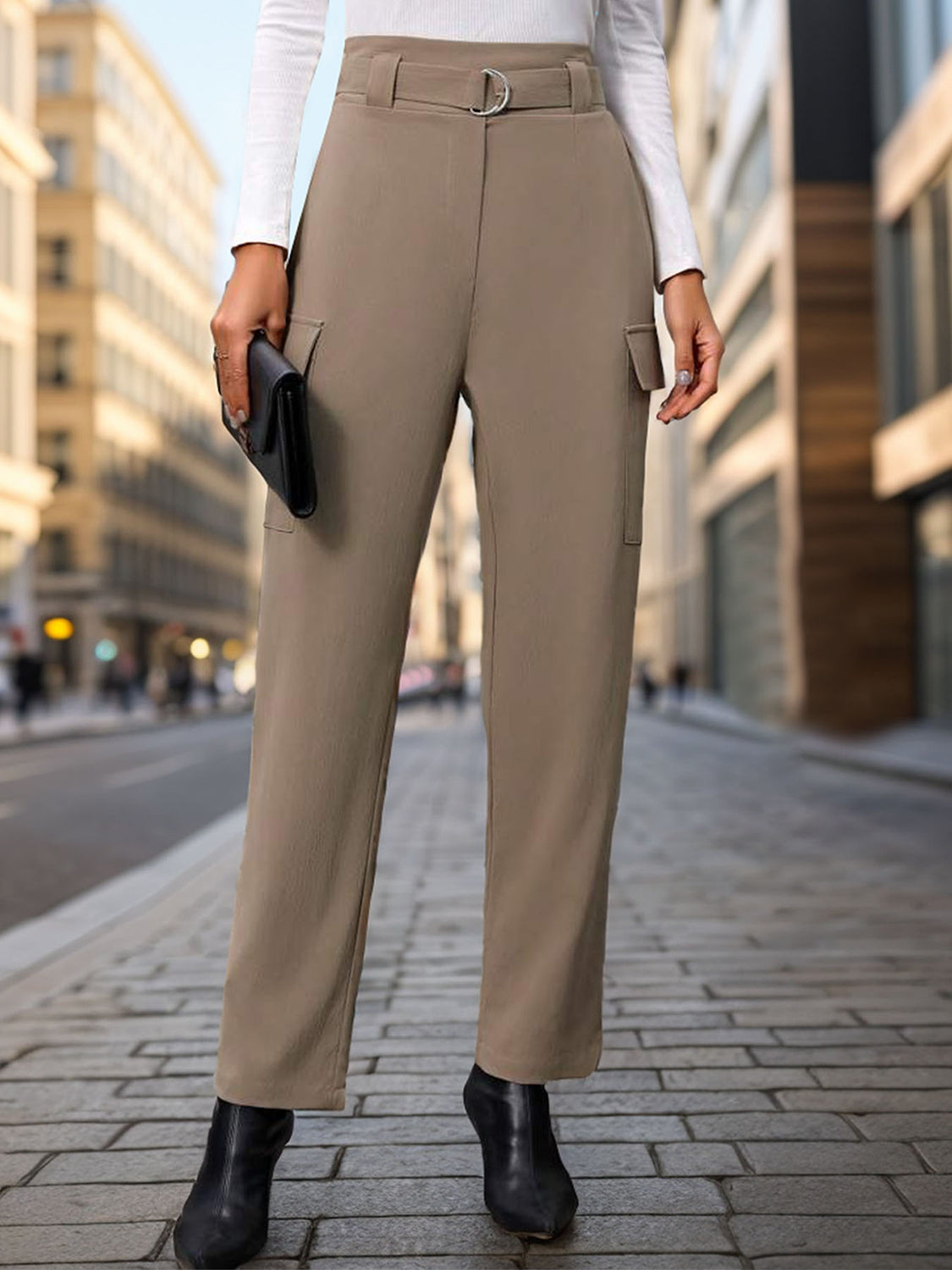 LIZAKOSHT  -  Perfee High Waist Straight Pants