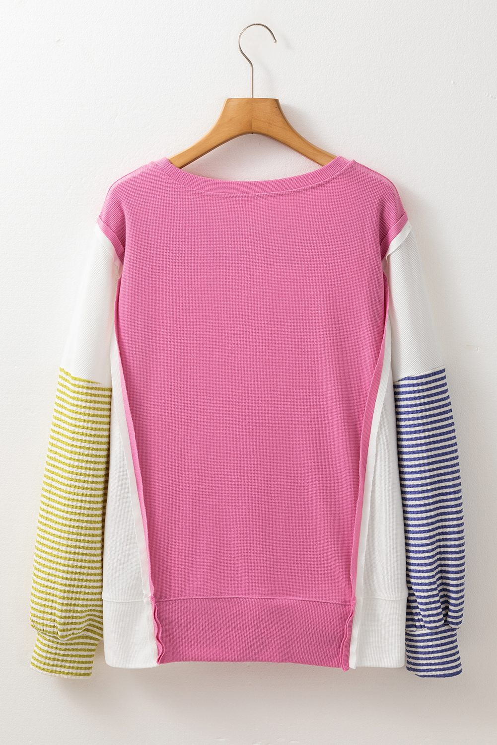LIZAKOSHT  -  Exposed Seam Contrast Long Sleeve Sweatshirt