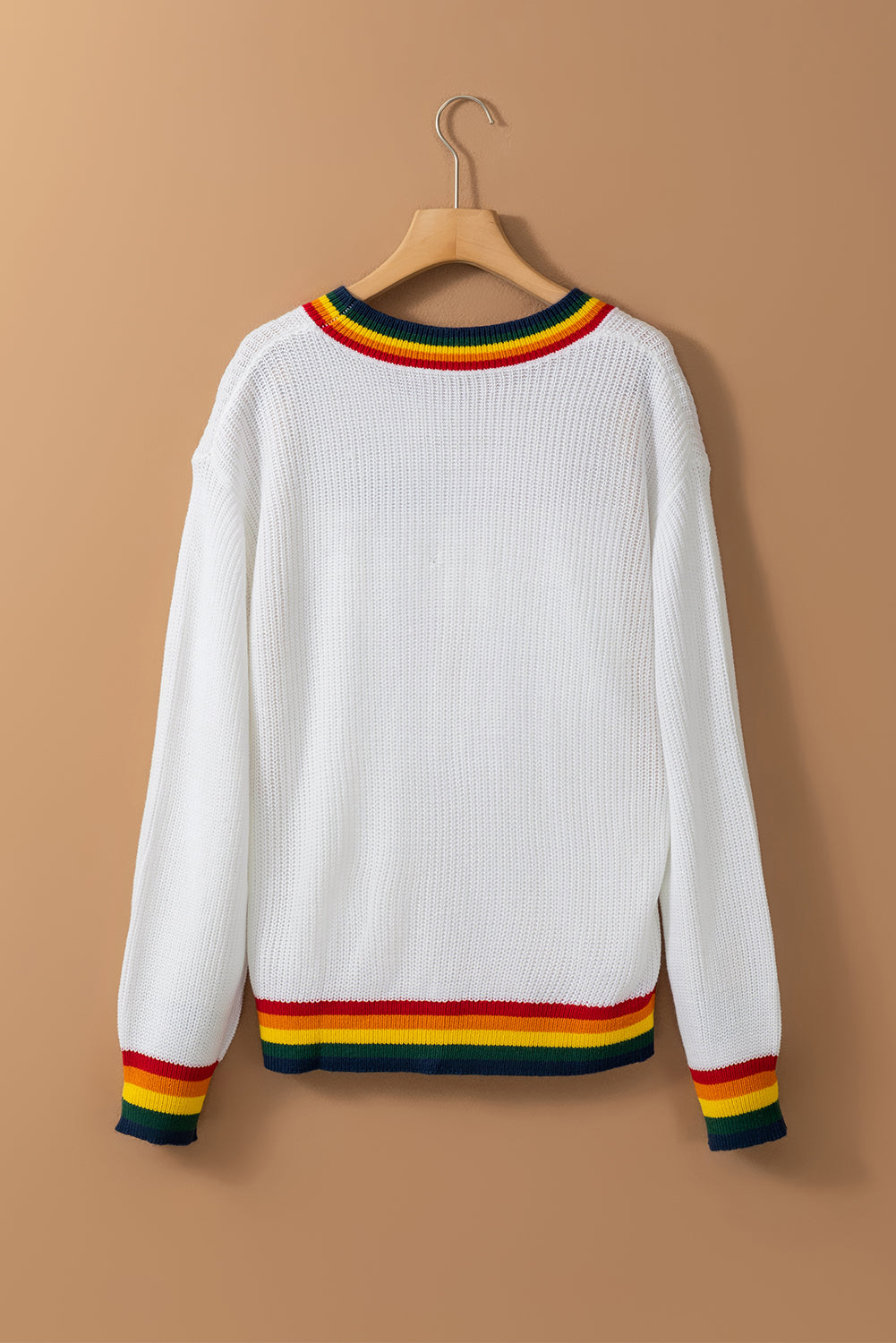 LIZAKOSHT  -  MERRY & BRIGHT Ribbed Round Neck Sweater