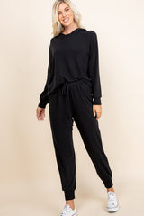 LIZAKOSHT  -  Super Lady Full Size Long Sleeve Hoodie and Tied Pants Set