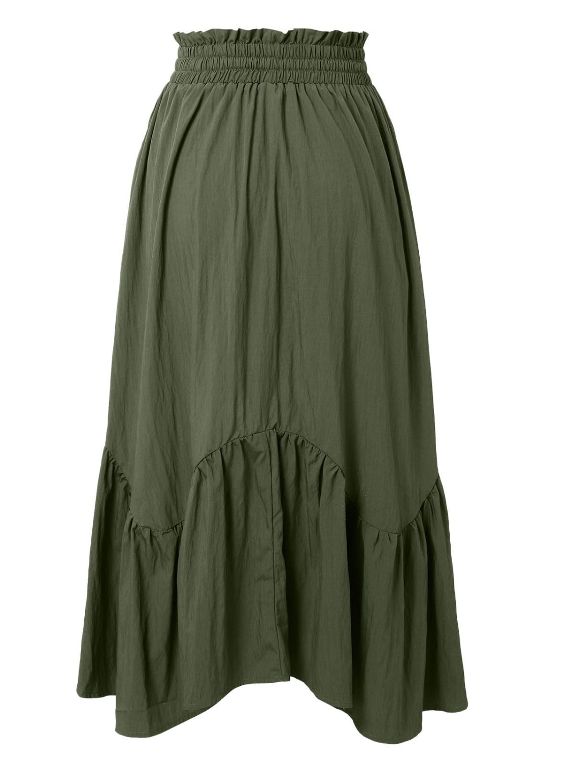 LIZAKOSHT  -  Smocked Waist Band Ruched Layered Skirt