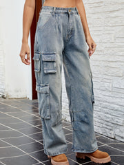 LIZAKOSHT  -  Washed Jeans with Pockets