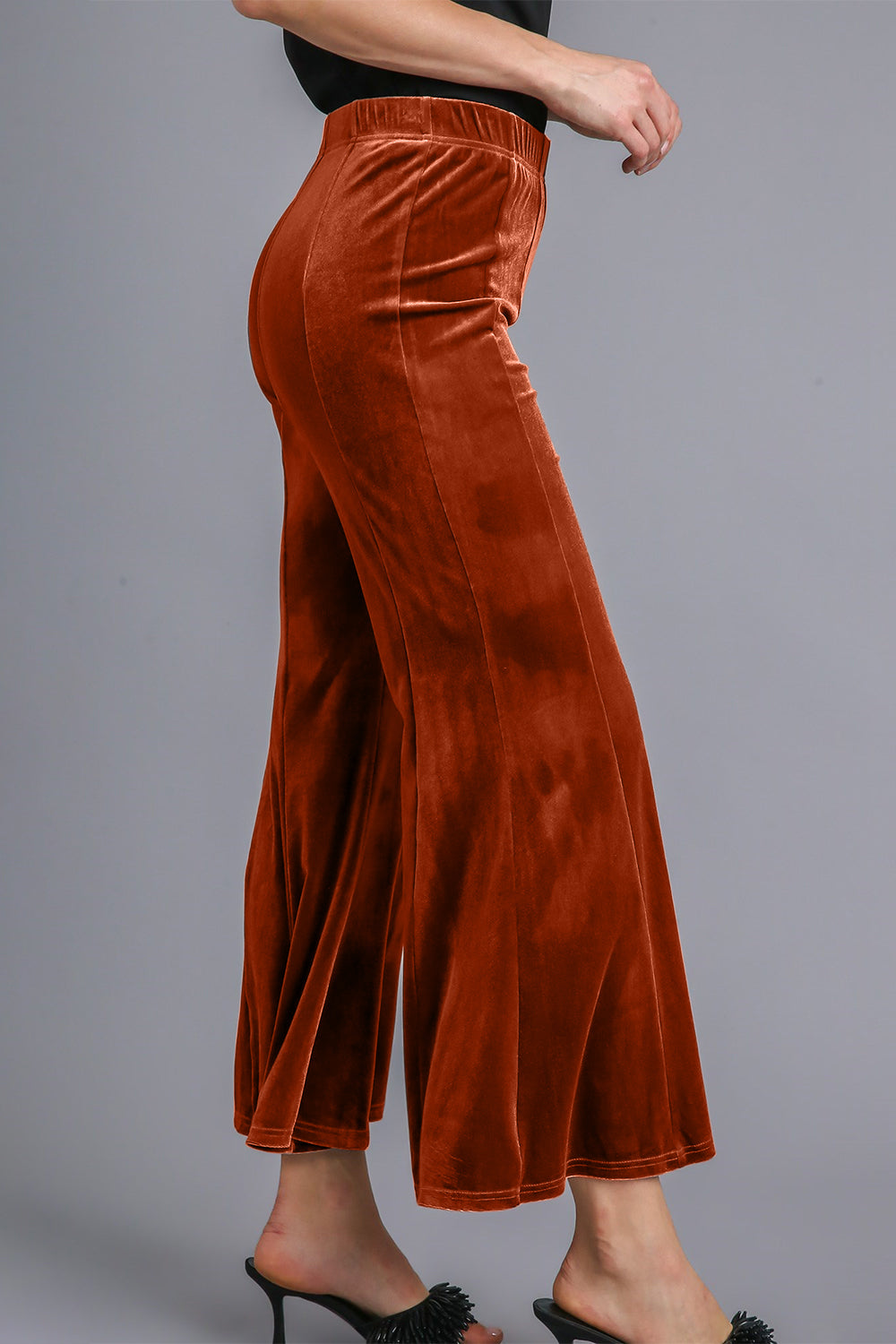 LIZAKOSHT  -  Umgee High Rise Elastic Waist Flare Pants