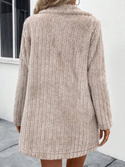 LIZAKOSHT  -  Button Up Long Sleeve Coat with Pockets
