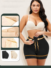 LIZAKOSHT  -  Full Size Lace Detail Hook-and-Eye Shaping Shorts