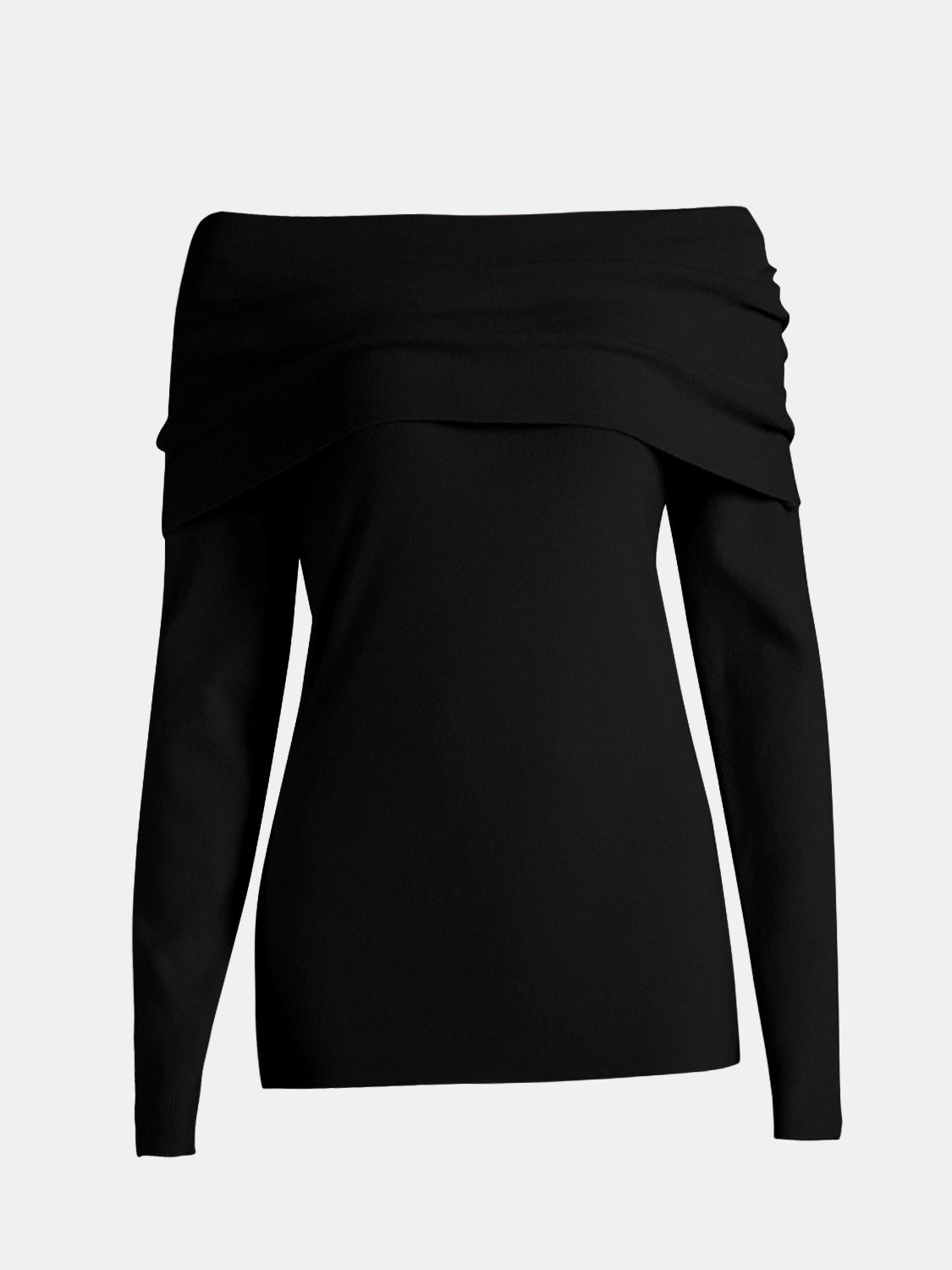 LIZAKOSHT  -  Off-Shoulder Long Sleeve Sweater
