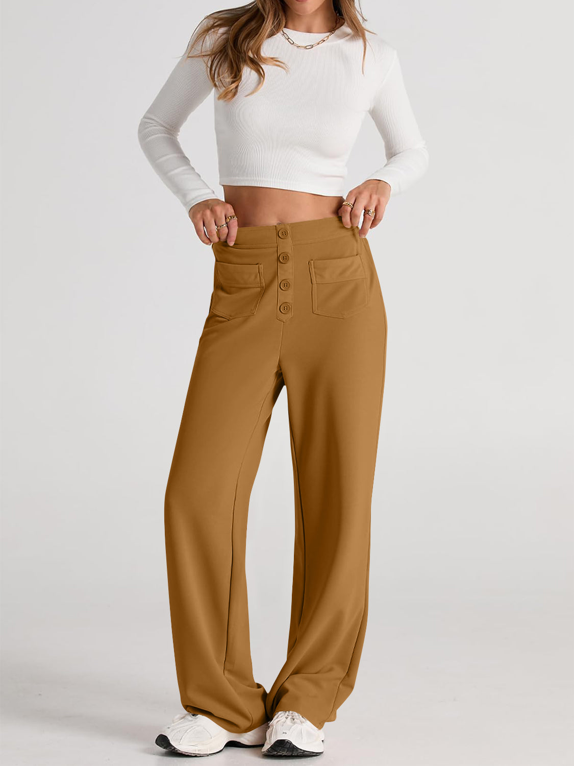 LIZAKOSHT  -  High Waist Wide Leg Pants