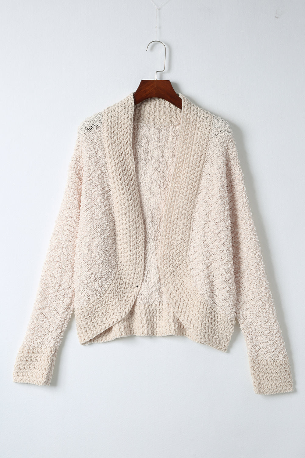 LIZAKOSHT  -  Solid Color Open Front Cardigan